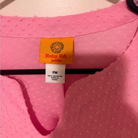 Ruby Rd. Light Pink Textured Blouse - Picture 2 of 4